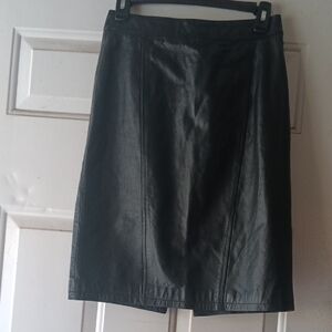 Sexy real leather skirt
